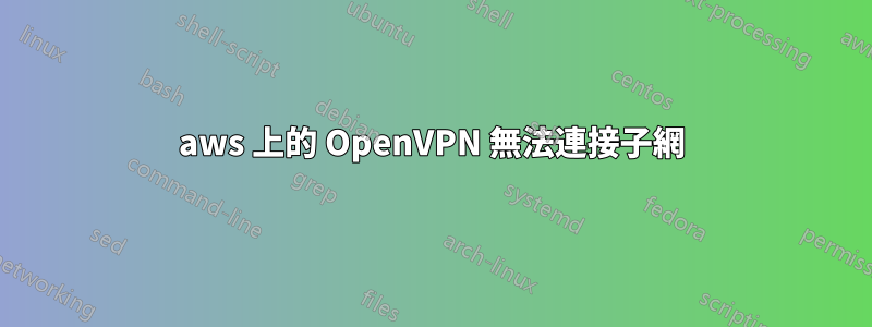 aws 上的 OpenVPN 無法連接子網