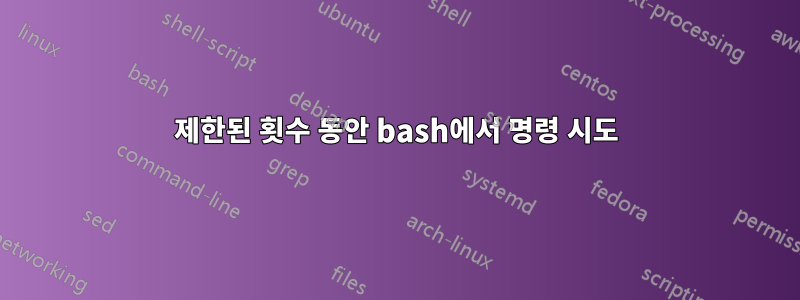 제한된 횟수 동안 bash에서 명령 시도