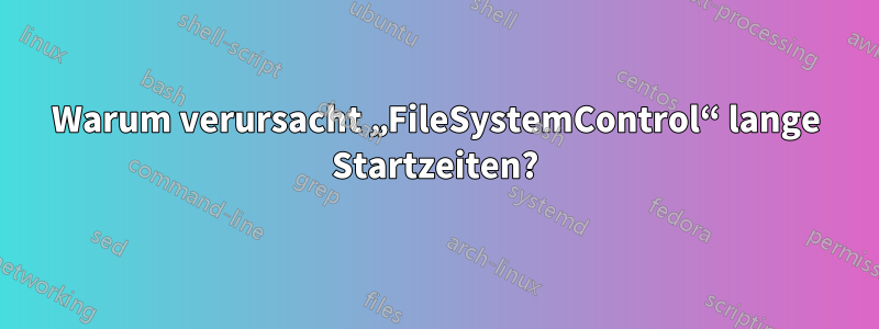 Warum verursacht „FileSystemControl“ lange Startzeiten?