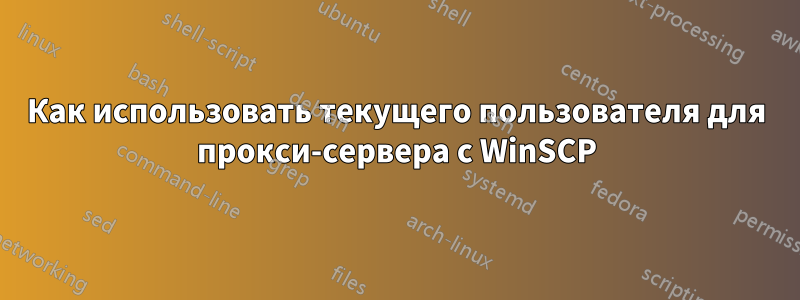 Как использовать текущего пользователя для прокси-сервера с WinSCP