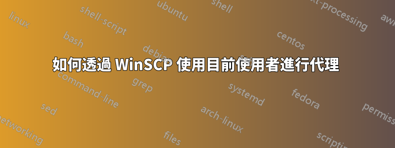 如何透過 WinSCP 使用目前使用者進行代理