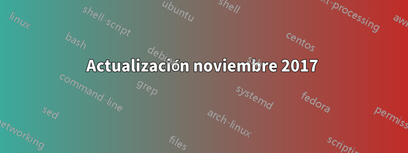 Actualización noviembre 2017