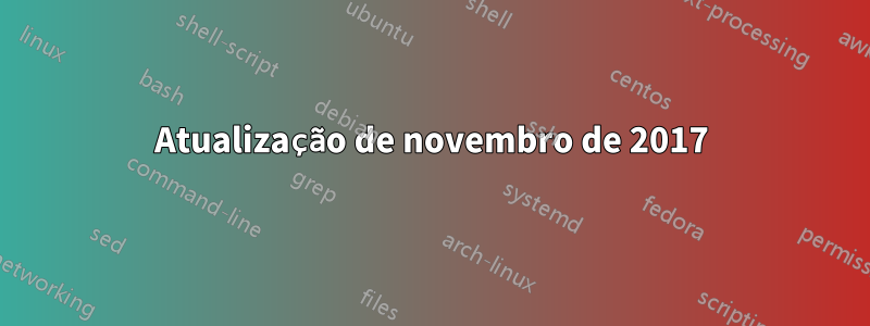 Atualização de novembro de 2017