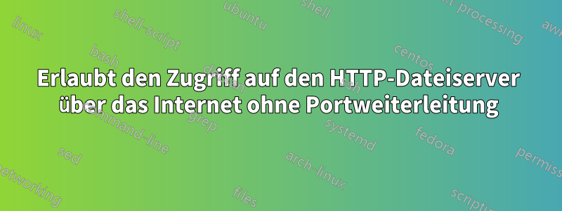 Erlaubt den Zugriff auf den HTTP-Dateiserver über das Internet ohne Portweiterleitung