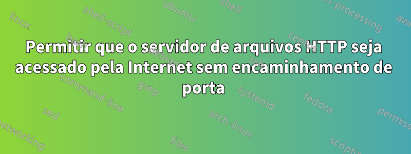 Permitir que o servidor de arquivos HTTP seja acessado pela Internet sem encaminhamento de porta