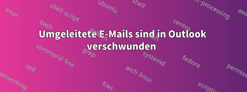 Umgeleitete E-Mails sind in Outlook verschwunden 