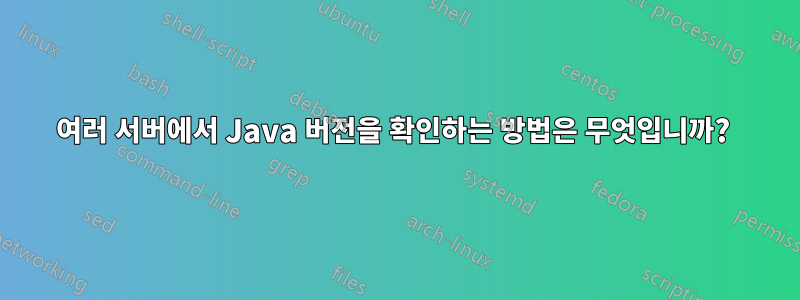 여러 서버에서 Java 버전을 확인하는 방법은 무엇입니까? 