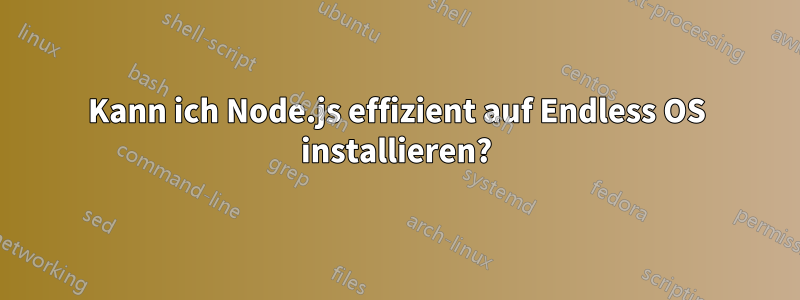 Kann ich Node.js effizient auf Endless OS installieren?