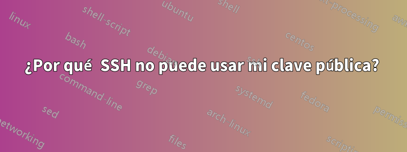 ¿Por qué SSH no puede usar mi clave pública?