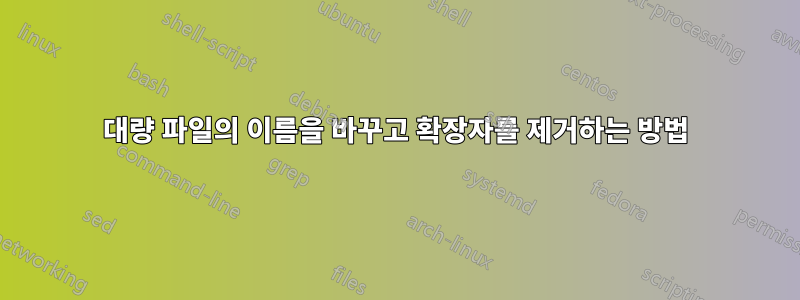 대량 파일의 이름을 바꾸고 확장자를 제거하는 방법