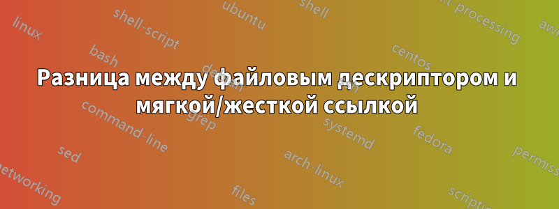 Разница между файловым дескриптором и мягкой/жесткой ссылкой