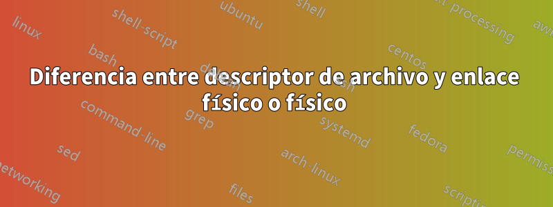 Diferencia entre descriptor de archivo y enlace físico o físico