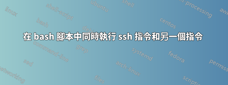 在 bash 腳本中同時執行 ssh 指令和另一個指令