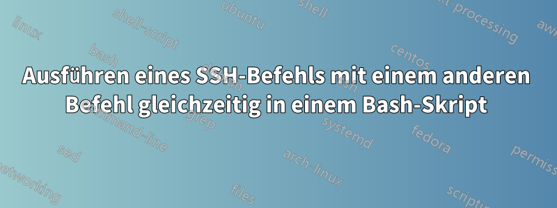 Ausführen eines SSH-Befehls mit einem anderen Befehl gleichzeitig in einem Bash-Skript