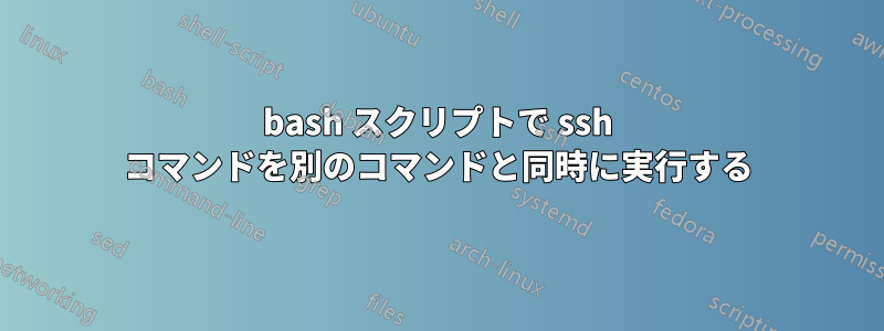 bash スクリプトで ssh コマンドを別のコマンドと同時に実行する