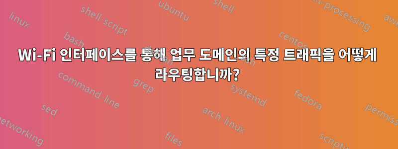 Wi-Fi 인터페이스를 통해 업무 도메인의 특정 트래픽을 어떻게 라우팅합니까?