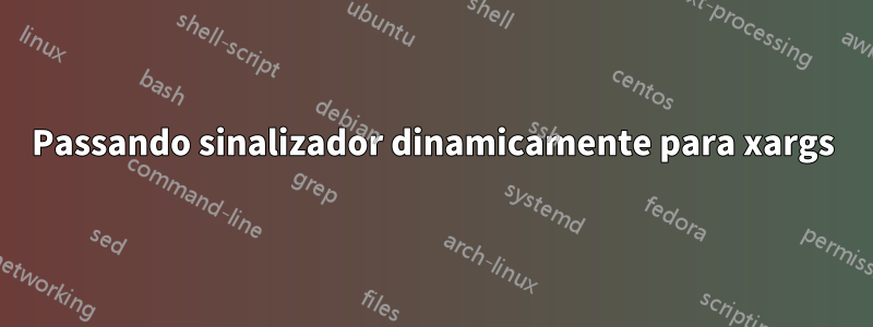 Passando sinalizador dinamicamente para xargs