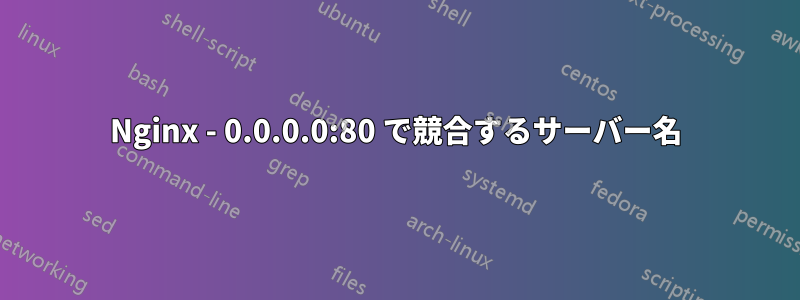 Nginx - 0.0.0.0:80 で競合するサーバー名