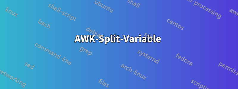 AWK-Split-Variable