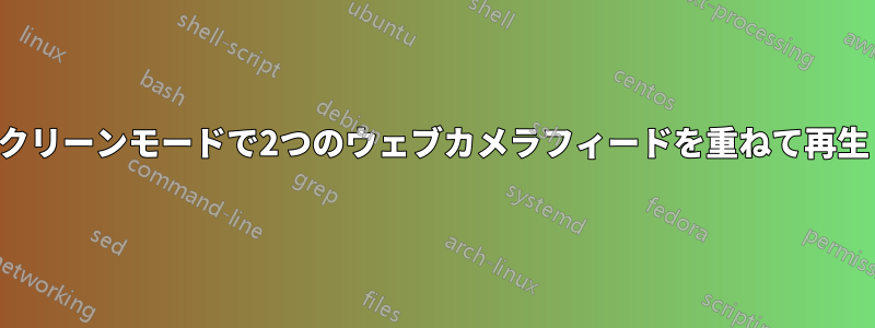 フルスクリーンモードで2つのウェブカメラフィードを重ねて再生します