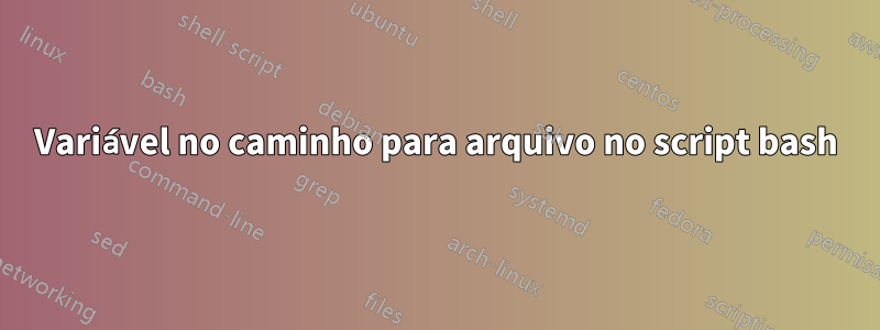 Variável no caminho para arquivo no script bash