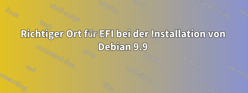 Richtiger Ort für EFI bei der Installation von Debian 9.9