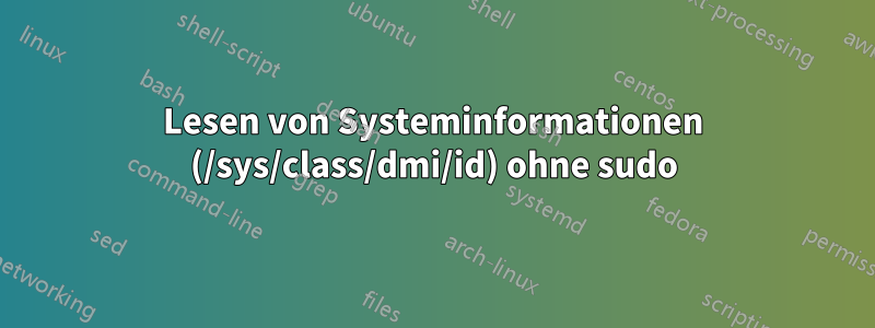 Lesen von Systeminformationen (/sys/class/dmi/id) ohne sudo