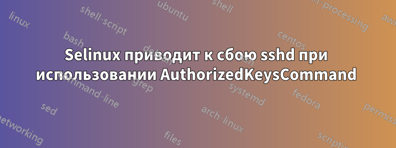 Selinux приводит к сбою sshd при использовании AuthorizedKeysCommand