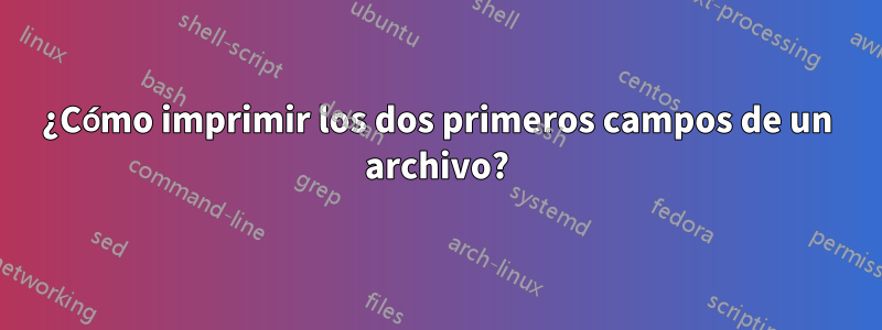 ¿Cómo imprimir los dos primeros campos de un archivo?