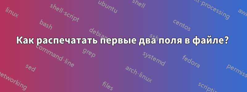 Как распечатать первые два поля в файле?