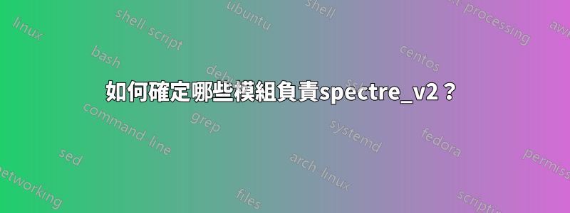 如何確定哪些模組負責spectre_v2？