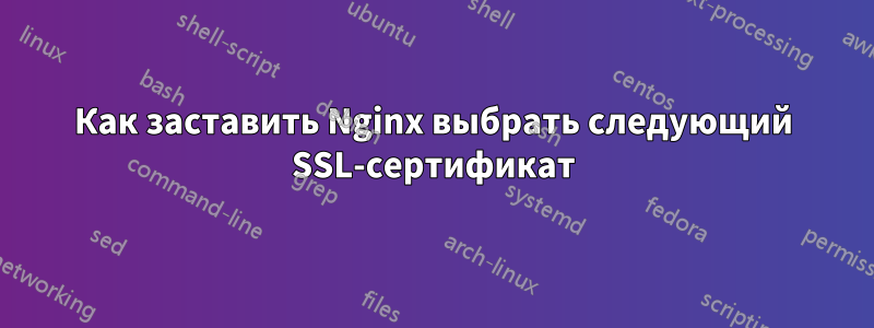 Как заставить Nginx выбрать следующий SSL-сертификат