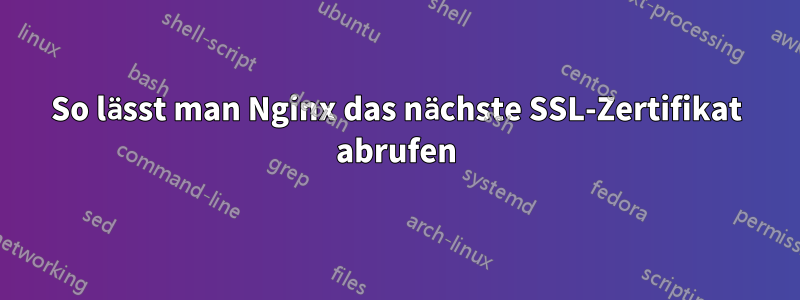 So lässt man Nginx das nächste SSL-Zertifikat abrufen