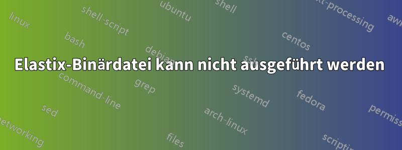 Elastix-Binärdatei kann nicht ausgeführt werden