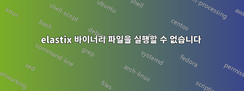 elastix 바이너리 파일을 실행할 수 없습니다