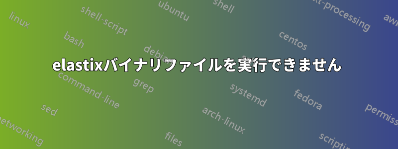 elastixバイナリファイルを実行できません