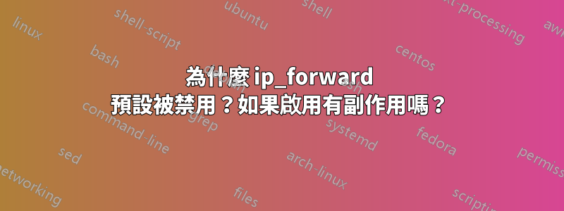 為什麼 ip_forward 預設被禁用？如果啟用有副作用嗎？