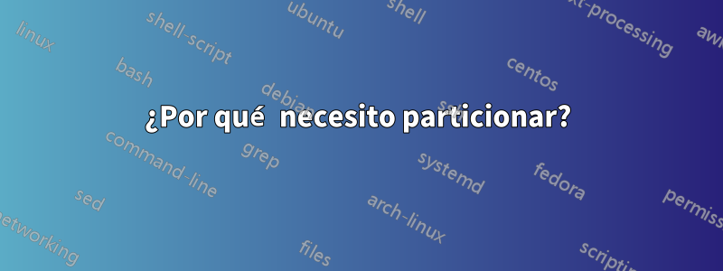 ¿Por qué necesito particionar?