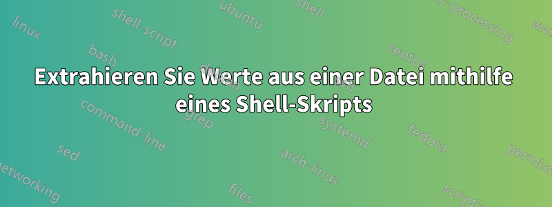 Extrahieren Sie Werte aus einer Datei mithilfe eines Shell-Skripts