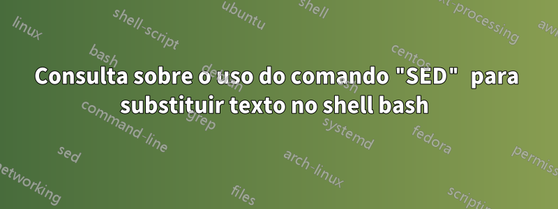 Consulta sobre o uso do comando "SED" para substituir texto no shell bash 