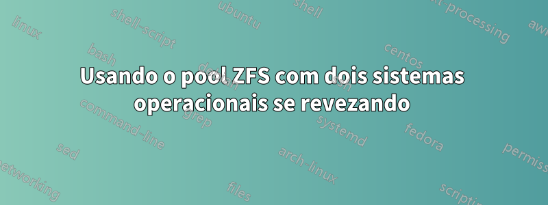 Usando o pool ZFS com dois sistemas operacionais se revezando