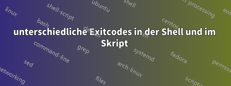 unterschiedliche Exitcodes in der Shell und im Skript