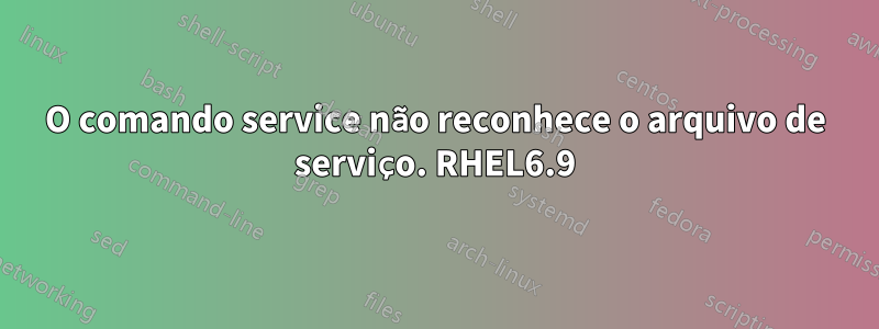 O comando service não reconhece o arquivo de serviço. RHEL6.9