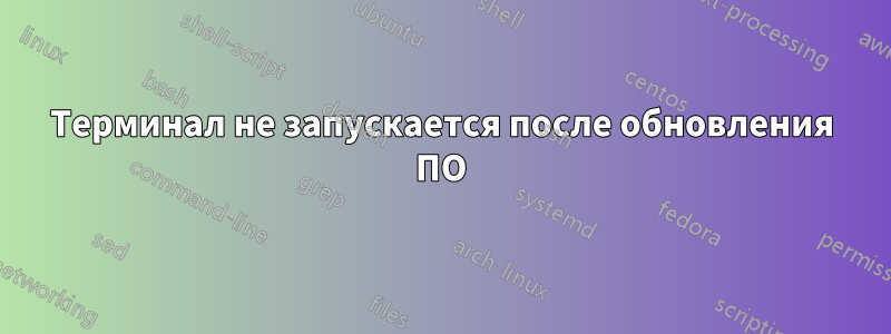 Терминал не запускается после обновления ПО