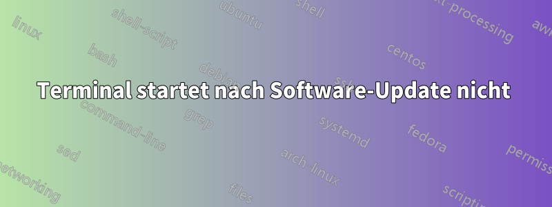 Terminal startet nach Software-Update nicht