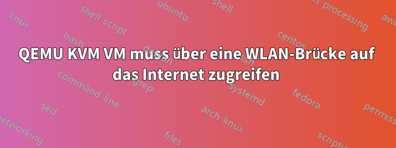 QEMU KVM VM muss über eine WLAN-Brücke auf das Internet zugreifen