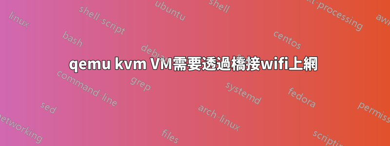 qemu kvm VM需要透過橋接wifi上網