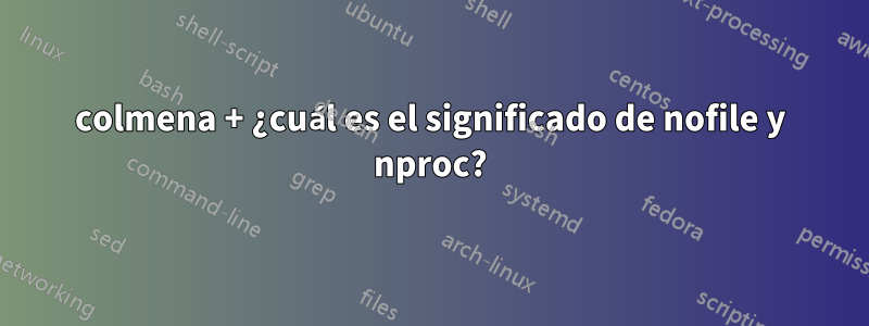 colmena + ¿cuál es el significado de nofile y nproc?