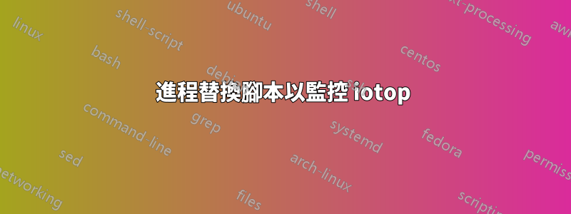 進程替換腳本以監控 iotop