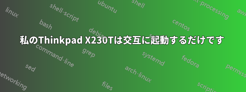 私のThinkpad X230Tは交互に起動するだけです